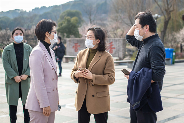 吴中区政府副区长周黎敏率队赴香雪海景区检查指导