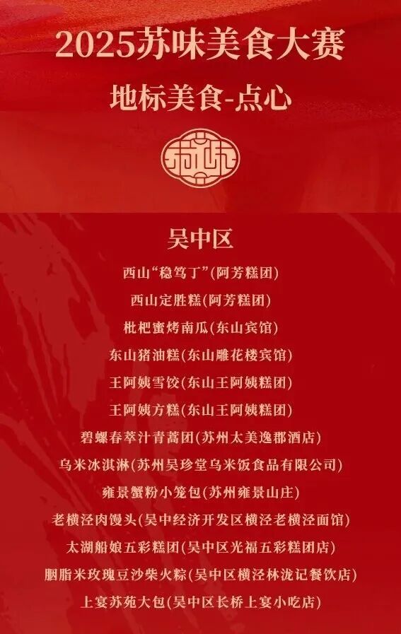 收藏打卡！吴中“必吃榜”出炉！
