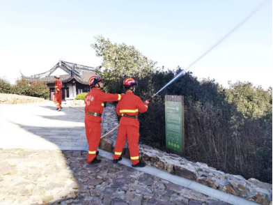 缥缈峰景区森林灭火联合演练