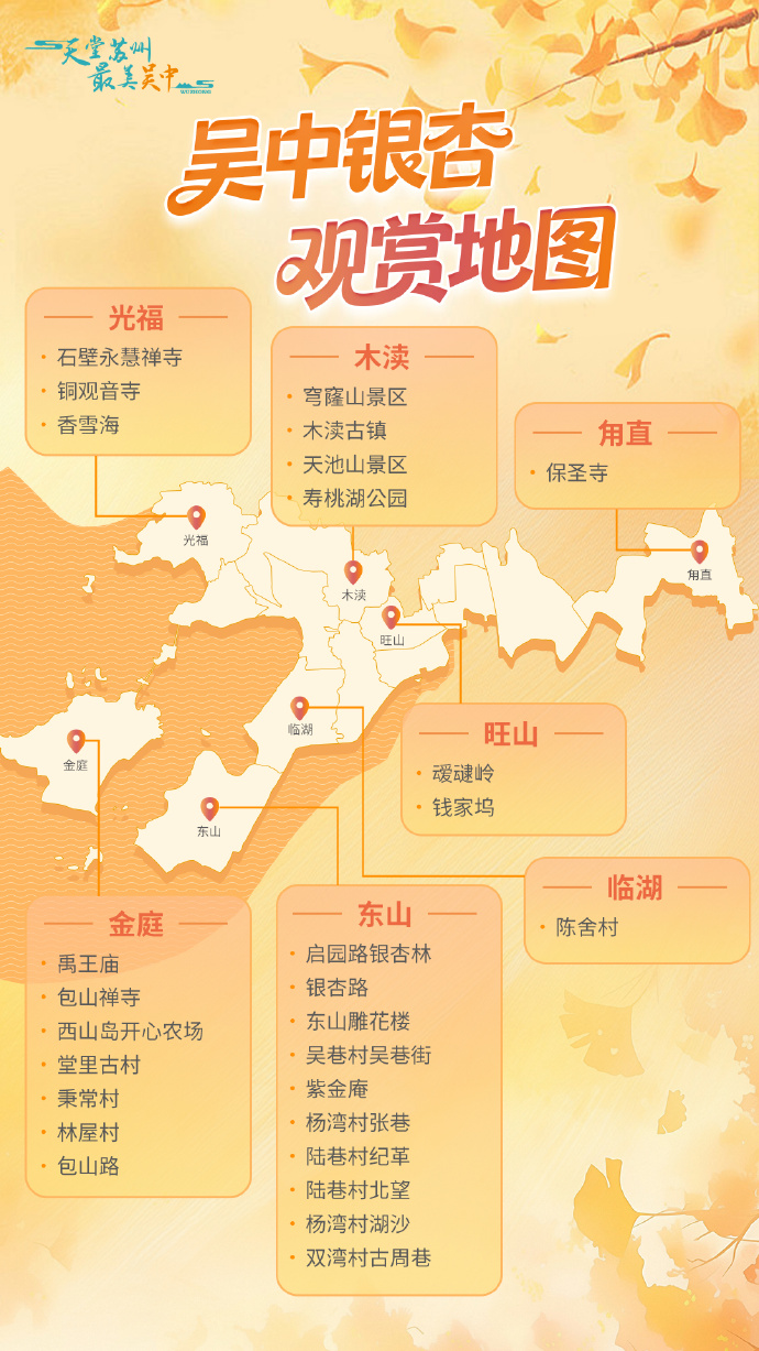 银杏颜值天花板，跟着地图全打卡！