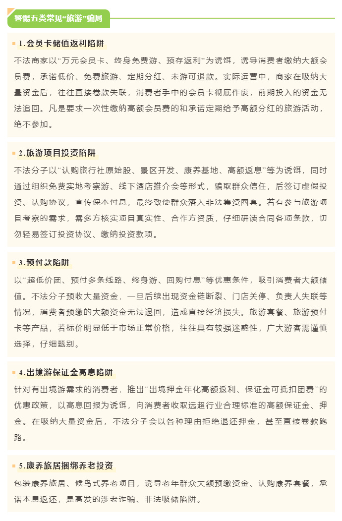 警惕！以“旅游”为名的非法集资陷阱，这些套路要远离！